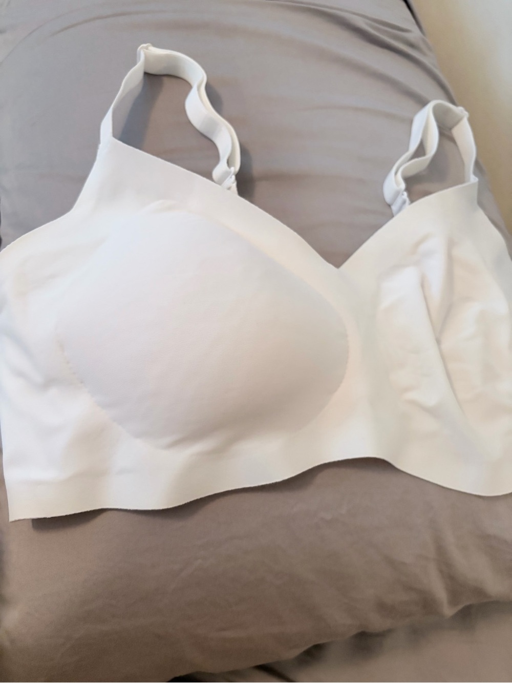 Shapermint White Seamless Molded-Cup Comfort Bra